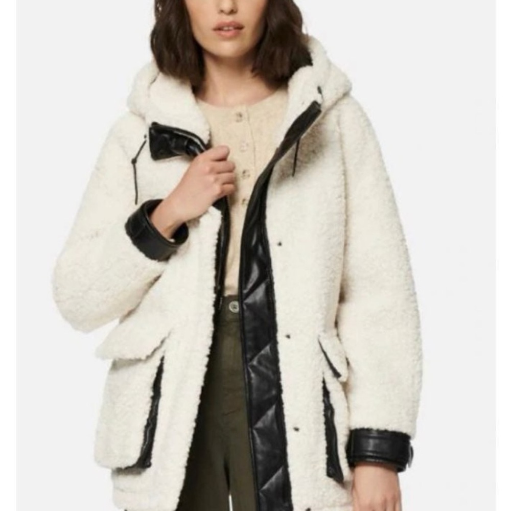 Marc New York Cream and Black Teddy Jacket